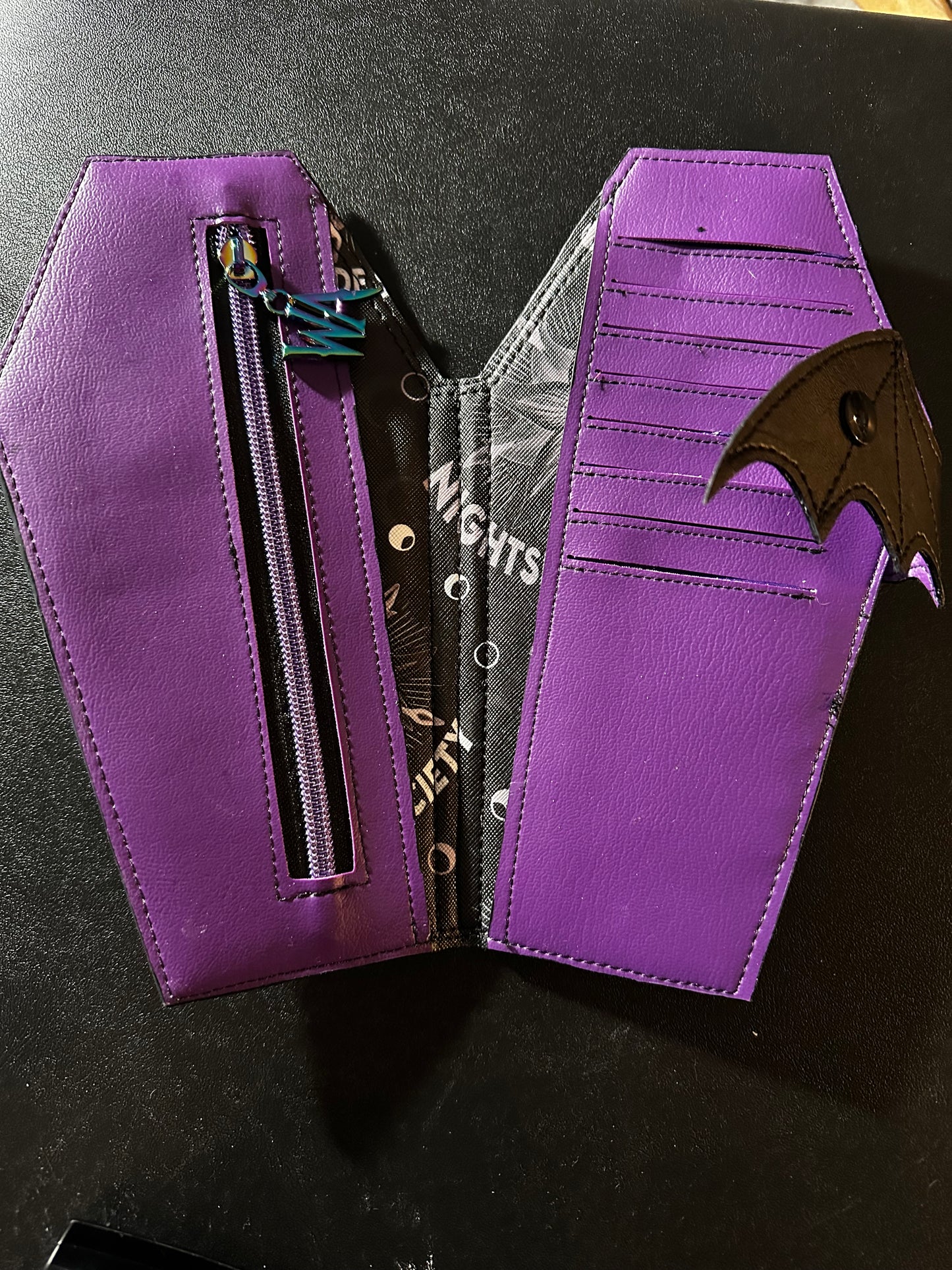 Custom full-sized coffin wallet